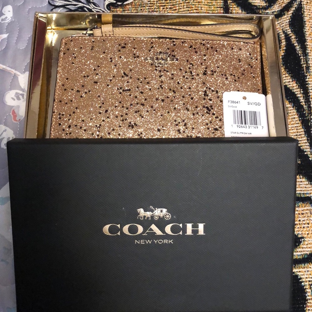 Coach Star Glitter SM Wristlet